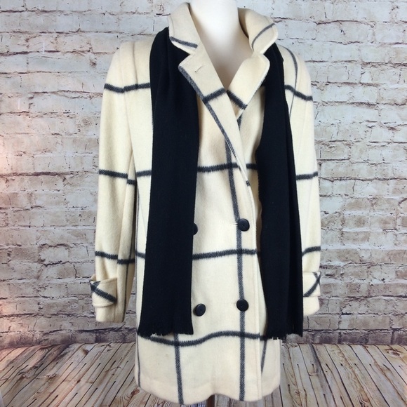 Alorna Vintage Ivory Windowpane Plaid Coat SOLD - Picture 5 of 8
